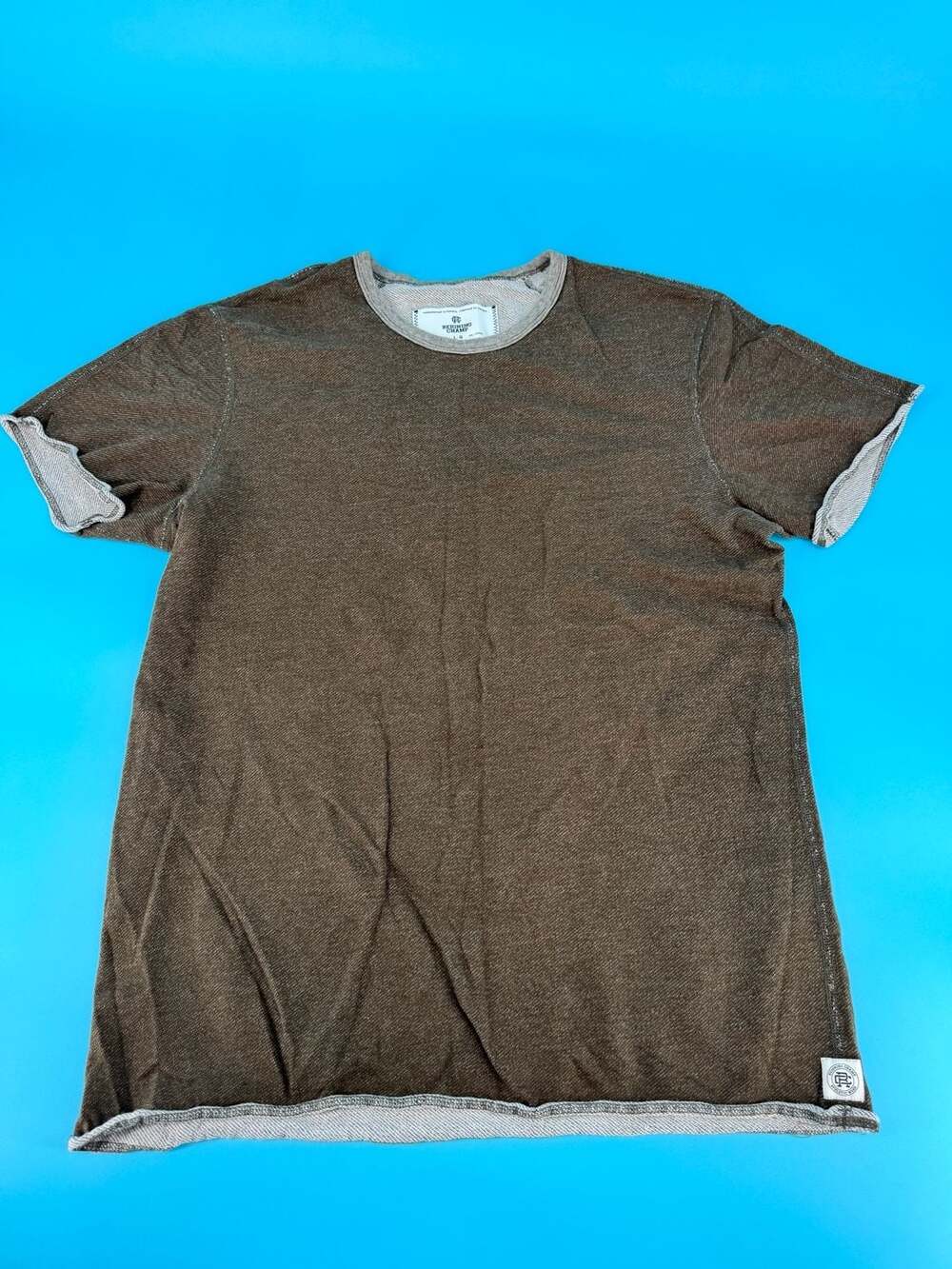 Reigning Champ Handcrafted in Canada Brown Heather Short Sleeve T-Shirt Sz L